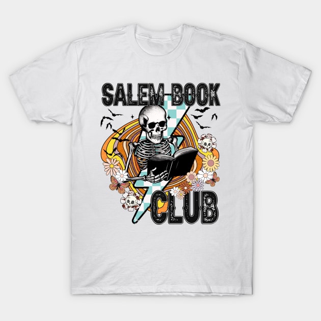 "Salem Book Club" Skeleton Reading T-Shirt by FlawlessSeams